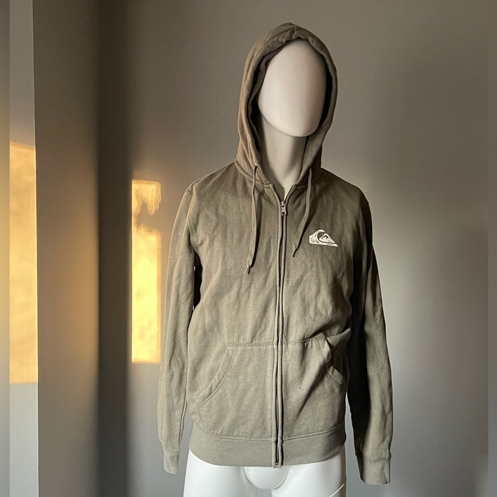 Quiksilver Khaki Zip-Up Hoodie